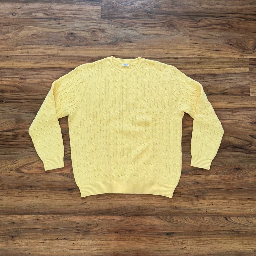 Yellow John Galt Brianna Cable Knit Sweater
